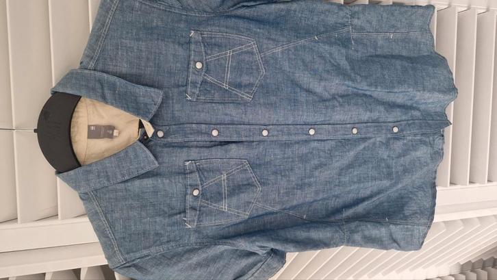 G STAR denim shirt blouse mt L nieuw, Kleding | Dames, Tops, Nieuw, Blauw, Korte mouw, Verzenden