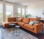 Mooie cognac hoekbank te koop!, Huis en Inrichting, Ophalen, 250 tot 300 cm, 125 tot 150 cm, Hoekbank