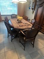 Elegante eethoek met 6 stoelen, Huis en Inrichting, Complete eetkamers, Ophalen, Gebruikt, 6 tot 8 stoelen