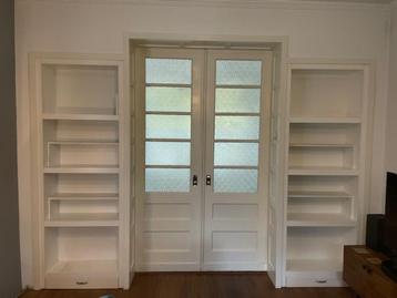 Set witte jaren 30 schuifdeuren jaren met ruitjes beschikbaar voor biedingen