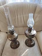 Te koop 2 antieke olielampen, Antiek en Kunst, Antiek | Lampen, Ophalen