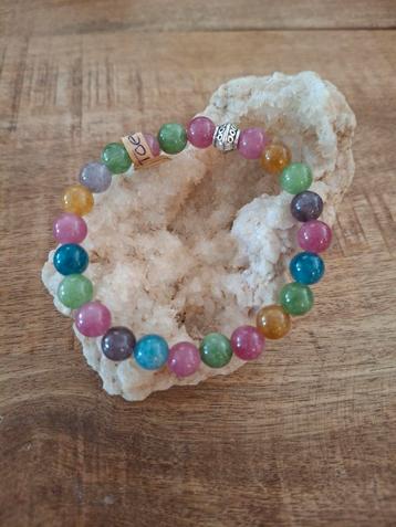 Natuurkralen armband met Toermalijn mix  beschikbaar voor biedingen