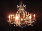 8 arms Maria Theresia kroonluchter met 9 lichtpunten, Huis en Inrichting, Gebruikt, Ophalen of Verzenden, Glas