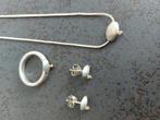 Zilver 925 set, ketting ring, oorbellen rek5, Ophalen of Verzenden, Zo goed als nieuw, Zilver, Zilver