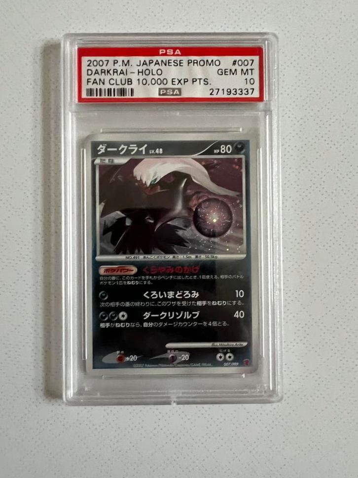 2007 Pokemon Darkrai Holo PSA 10 Fan Club 10000 EXP Points, Hobby en Vrije tijd, Verzamelkaartspellen | Pokémon, Ophalen of Verzenden