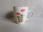 Mok 9x7,5 cm. Geranium JET by ter Steege, Ophalen of Verzenden, Zo goed als nieuw, Overige stijlen, Kop(pen) en/of Schotel(s)