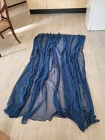 Mooi donkerblauw in between gordijn voor deur!, Ophalen of Verzenden, Zo goed als nieuw, 200 cm of meer