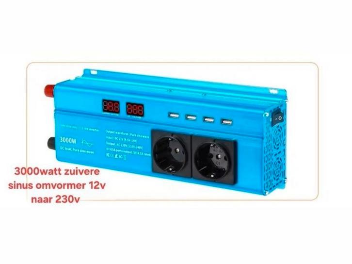 3000W Zuivere Sinus Omvormer 12V naar 230V, Auto-onderdelen, Elektronica en Kabels, Universele onderdelen, Nieuw, Ophalen of Verzenden