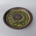 prachtige vintage rond Bitossi bord. Decor "Carta Fiorentina, Antiek en Kunst, Ophalen of Verzenden