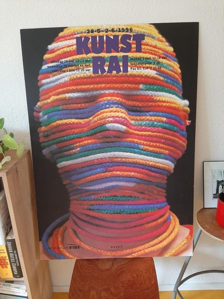 iconisch groot affiche, KunstRai 1996, ontwerp Anthon Beeke, Verzamelen, Posters, Zo goed als nieuw, Overige onderwerpen, Deurposter of groter