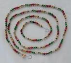 Antieke glazen Gekleurde Kerst Kralen Ketting, Ophalen of Verzenden