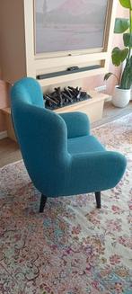 Aqua Blauw turquoise fauteuil, Ophalen, Eenpersoons, 75 tot 100 cm, Zo goed als nieuw