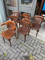 Cafe stoelen, Ophalen of Verzenden, Gebruikt, Bruin, Vijf, Zes of meer stoelen