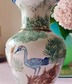 Antieke Xiangtuiping baluster vaas Kraanvogel porselein, Antiek en Kunst, Antiek | Vazen, Ophalen