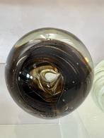 Art glass marble paper weight - bruine marmeren glazen bal, Ophalen of Verzenden