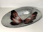Glazen Schaal - Vlinder, Antiek en Kunst, Antiek | Glas en Kristal, Verzenden