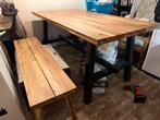 Te koop Ikea Skogsta tafel + bank, Huis en Inrichting, Ophalen, Zo goed als nieuw