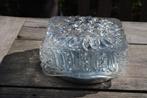 Vintage plafonniere vierkant, Huis en Inrichting, Lampen | Plafondlampen, Gebruikt, Vintage, Ophalen of Verzenden, Glas