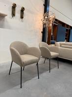 4 Label van den Berg Aletta eetkamerstoel stof stoel, Huis en Inrichting, Stoelen, Bruin, Nieuw, Ophalen of Verzenden, Label