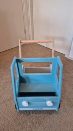 Blauwe Houten Loopauto - Vrachttruck, Ophalen, Gebruikt, Rij- of Hobbelspeelgoed