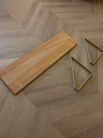 Wandplank + gouden plankendragers, Ophalen of Verzenden, Zo goed als nieuw