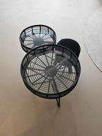 4 Zwarte Salon Tafels - Perfecte Staat!, Huis en Inrichting, Tafels | Bijzettafels, Minder dan 55 cm, Metaal of Aluminium, Rond