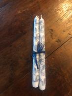 gewilde  decoupage  RM style kaarsen met bloem of delfsblauw, Ophalen of Verzenden