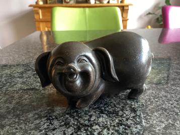 Beeld, keramiek, varken, lachend, vintage beschikbaar voor biedingen