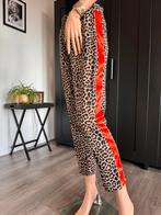 MANGUUN leopard broek met oranje streep maat 36/S NIEUW, Kleding | Dames, Nieuw, Lang, Ophalen of Verzenden, Bruin