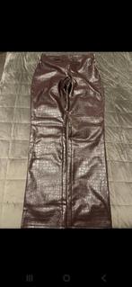 Nieuwe Feestbroek - Leerlook - Maat 38, Kleding | Dames, Broeken en Pantalons, Maat 38/40 (M), H&M, Bruin, Nieuw