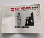Handleiding GAF Anscomatic S/86 vintage film camera., Ophalen of Verzenden, Gebruikt, Compact, Overige Merken