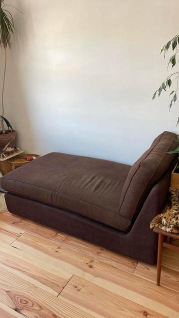 Chaise longue / sofa bruin (IKEA kivik) - afbeelding 2