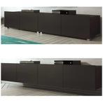 ZGAN tv meubel zwart zwevend en met pootjes (zilver) 200 cm, Ophalen, Zo goed als nieuw, 200 cm of meer, Minder dan 100 cm