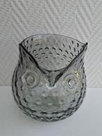 Glazen uil vaas, hoog ong. 16 cm, gaaf, Overige kleuren, Ophalen of Verzenden, Minder dan 50 cm, Glas
