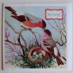 Goudvinken op nest, dubbele kaart met envelop, "veel geluk", Verzamelen, Ophalen of Verzenden, 1980 tot heden, Vogel