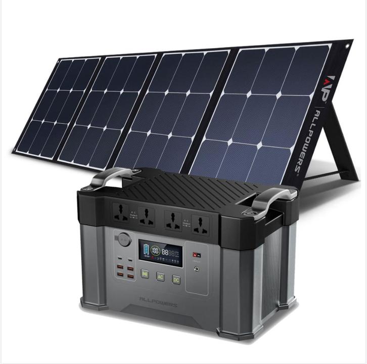 Zonnegenerator 240V. 2000W. Acculader + 200W Zonnepanelen., Auto-onderdelen, Accu's en Toebehoren, Nieuw, Ophalen of Verzenden