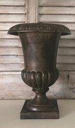 Franse gietijzeren Louvre vaas tuinvaas klassiek, Tuin en Terras, Tuinvazen, Ophalen of Verzenden, Gebruikt