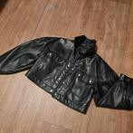 zgan zwart kort leather look jasje mt. M, Maat 38/40 (M), Zwart, Ophalen of Verzenden, Zo goed als nieuw