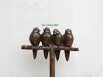 149*Bronzen parkieten op stang(Boven €75geen verzendkosten), Tuin en Terras, Tuinbeelden, Ophalen of Verzenden, Nieuw, Overige materialen