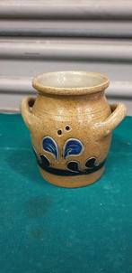 Keulse pot, bruin met blauwe versieringen, Ophalen of Verzenden