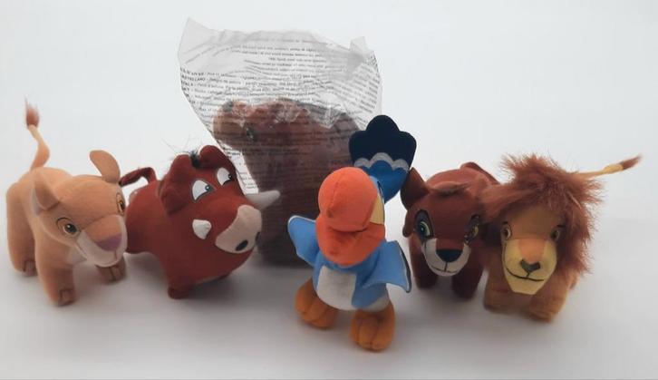 McDonalds Lion King 6 knuffeltjes uit 1998, Verzamelen, Disney, Zo goed als nieuw, Knuffel, Leeuwenkoning of Jungle Boek, Ophalen of Verzenden