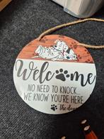 101 dalmatiërs welkom bordje disney, Ophalen of Verzenden, Gebruikt