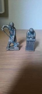 2 mooie tinnen beeldjes. Miniatuur., Antiek en Kunst, Antiek | Tin, Ophalen