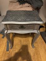 Zilveren Bijzettafel met Lade Xenos, Huis en Inrichting, Tafels | Bijzettafels, 45 tot 60 cm, Minder dan 55 cm, Gebruikt, Ophalen of Verzenden