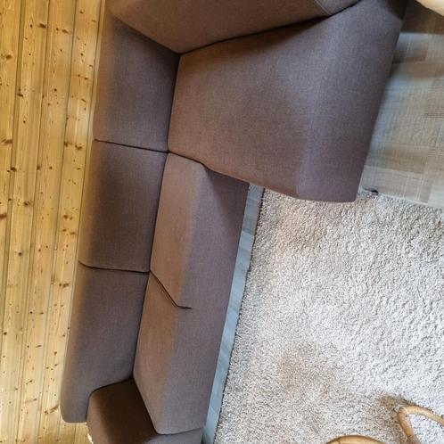 Bruine loungebank zo goed als nieuw., Huis en Inrichting, Banken | Sofa's en Chaises Longues, Zo goed als nieuw, Ophalen
