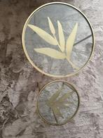 Riverdale Amaro bijzettafels – set van 2 – goudkleurig, Minder dan 55 cm, Rond, Ophalen, 45 tot 60 cm