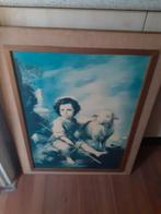 Oud schilderij jongen met lam., Antiek en Kunst, Kunst | Schilderijen | Klassiek, Ophalen of Verzenden