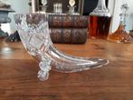 Vintage kristallen hoorn van overvloed vaasje, Antiek en Kunst, Ophalen of Verzenden