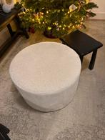 Leen Bakker Witte Poef, Ophalen, Minder dan 50 cm, Rond, Zo goed als nieuw