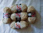 5 Bolletjes Beige Markoma haak of breigaren +1 aangebroken, Verzenden, Zo goed als nieuw, Breien of Haken, Wol of Garen